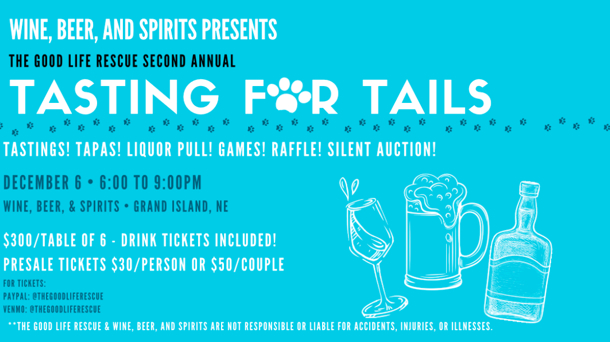 Tasting for Tails - a fundraiser for The Good Life Rescue