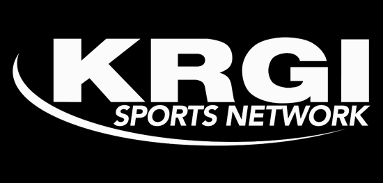 KRGI-AM Logo with the words sports network below.